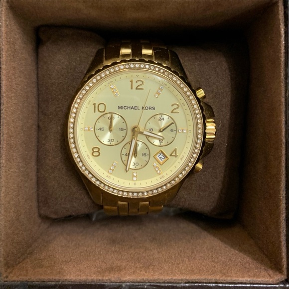 Michael Kors Gold Chronograph Watch - Picture 1 of 3